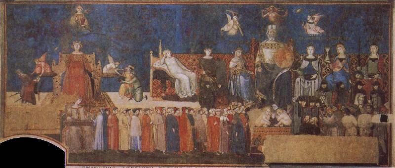 Ambrogio Lorenzetti Allegory of the Good Goverment oil painting image